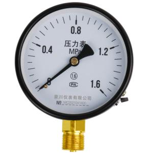 Quality CCC Y100 Radial Pressure Gauge 100mm Copper Joint Iron Shell M20*1.5 wholesale
