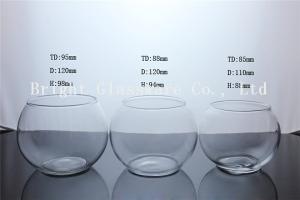 Quality Custom round design glass fish tank wholesale, glass fish jar wholesale