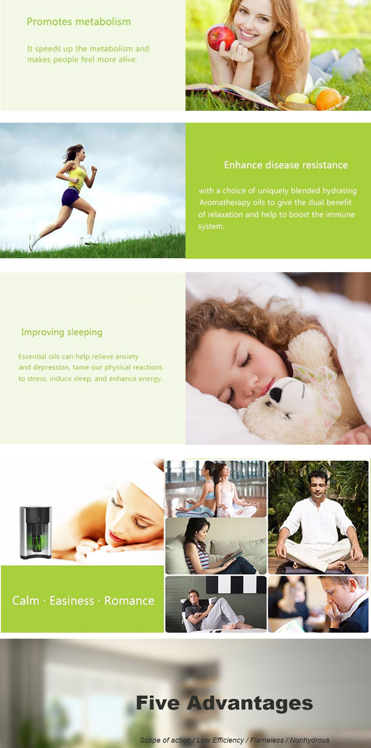 DC 5V 1A Silver Aluminum Alloy Scent Nebulizer