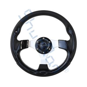 Quality Golf Cart GT Rally Black Steering Wheel with Polyurethane Grip wholesale