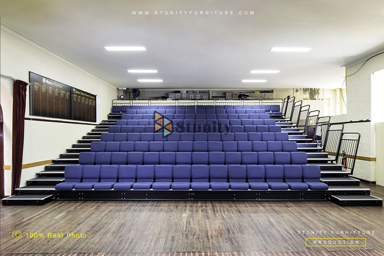 TUV Standard Damp Proof Indoor Retractable Bleacher Seating