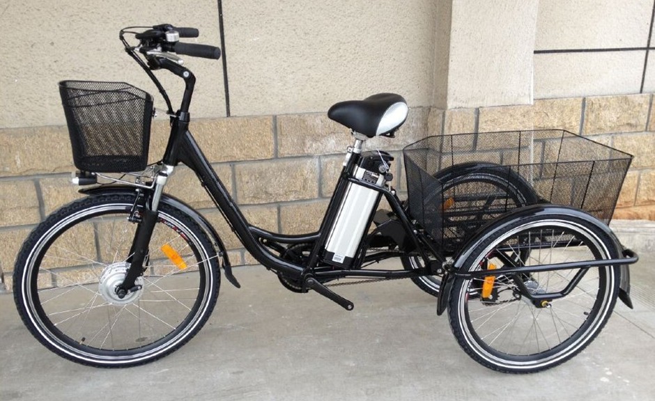 36V 10Ah Lithium Battery 3 Wheel Electric Tricycle Foldable Electric Trike For Adults