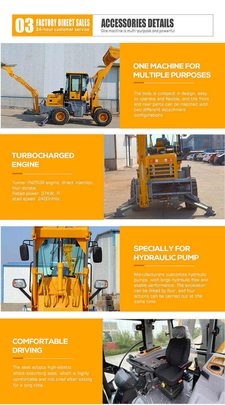 55kw Backhoe Loader with 4x4 Wheel Loader Unmatched Performance and Reliability