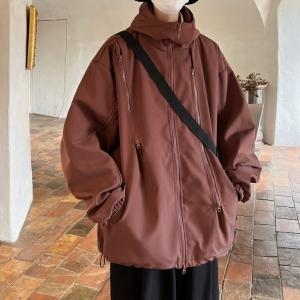 Quality Casual Windbreaker Fashion Street Jacket 100% Cotton For Men wholesale