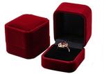 Hard Plastic Ring Jewelry Box Flannelette Velvet Covered Screen Printing 54 * 58