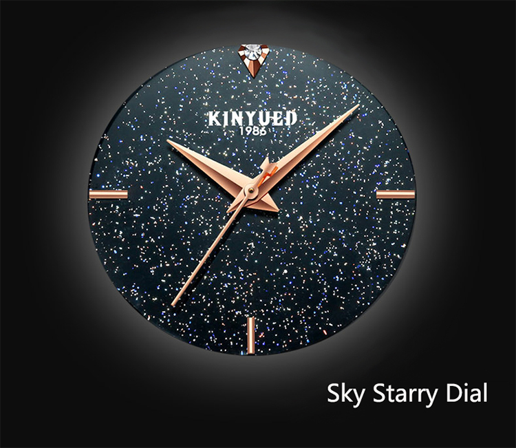Mineral Glass Quartz Ladies Watch Quartz Stainless Steel Watch KINYUED