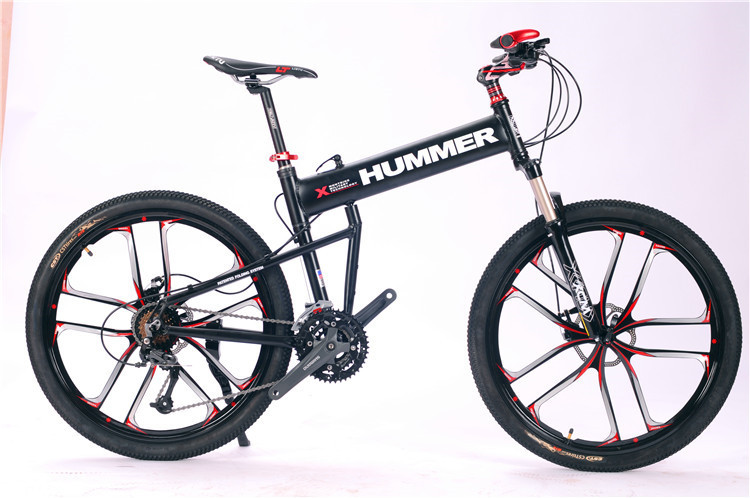 High grade OEM customized logo Shimano M610 aluminium alloy folding mountain bike with dual suspension