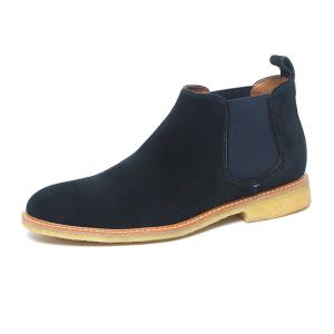 Quality Dark Blue Fashionable Mens Genuine Leather Chelsea Boot wholesale