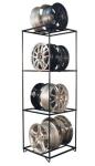 Square Aluminum Alloy Wheel Display Stand Knocked Down