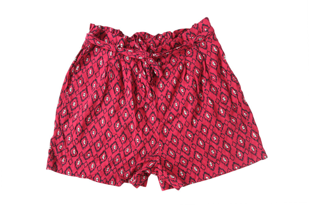 Elastic Waist Ladies Printed Shorts