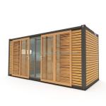 Hotel Accommodation 20ft Prefabricated Container Office House with Wooden