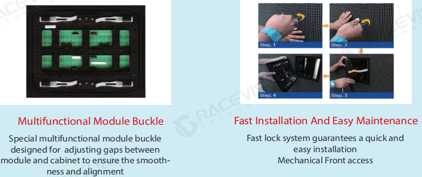 OD series-Fully front service outdoor led display, ideal for wall-mounting installation