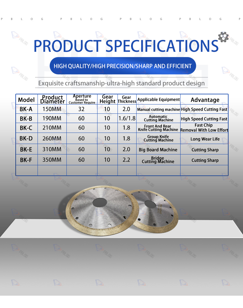 Sharp hard glass Diamond raw material cutting blade Ceramic metal cutting disc