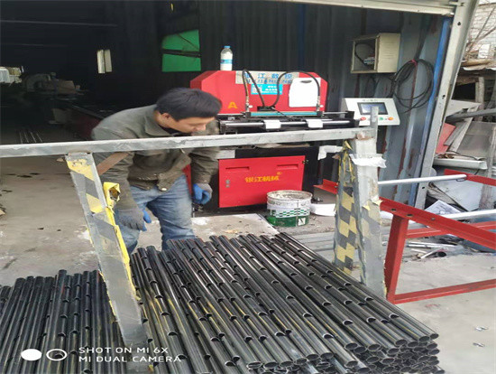 Automatic 6 Meter Hydraulic Railing And Guardrail Cutting And Punching Machine