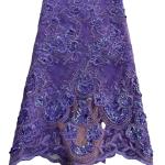 2023 nigerian lace fabric sequins lace tulle lace embroidery fabric wedding