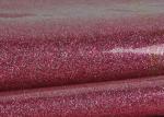 1.38m PVC Shinning Pink Glitter Pvc Fabric Leather With Cloth Bottom