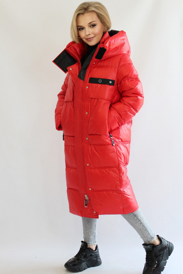 FODARLLOY Winter New Lady's Coat Pure Color Simple Lady's Winter Jacket Long Warm Women Down Cotton-padded Outwear