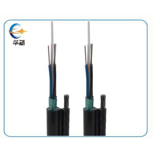 Quality GYTC8A FTTH Self Support Aerial Optical Fiber Cable Outdoor Armoured Steel Wire Self Sustainment Black wholesale
