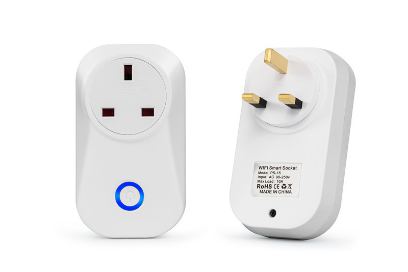Durable 100 - 240V AC Wifi Smart Power Plug Electrical UK Power Strip Smart Wifi Plug
