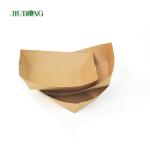 Greaseproof Kraft Disposable Paper Food Trays Biodegradable OEM ODM