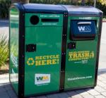 Outdoor Stainless Steel Smart Garbage Bins , EN 840 Automatic Trash And
