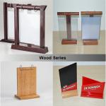 Low MOQ Original Factroy Series Wood Material Table Menu Holder Beskpoke