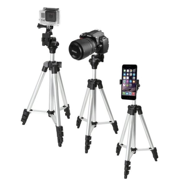 40" Inch Aluminum Camera Tripod + Universal Smartphone Holder Mount for iPhone
