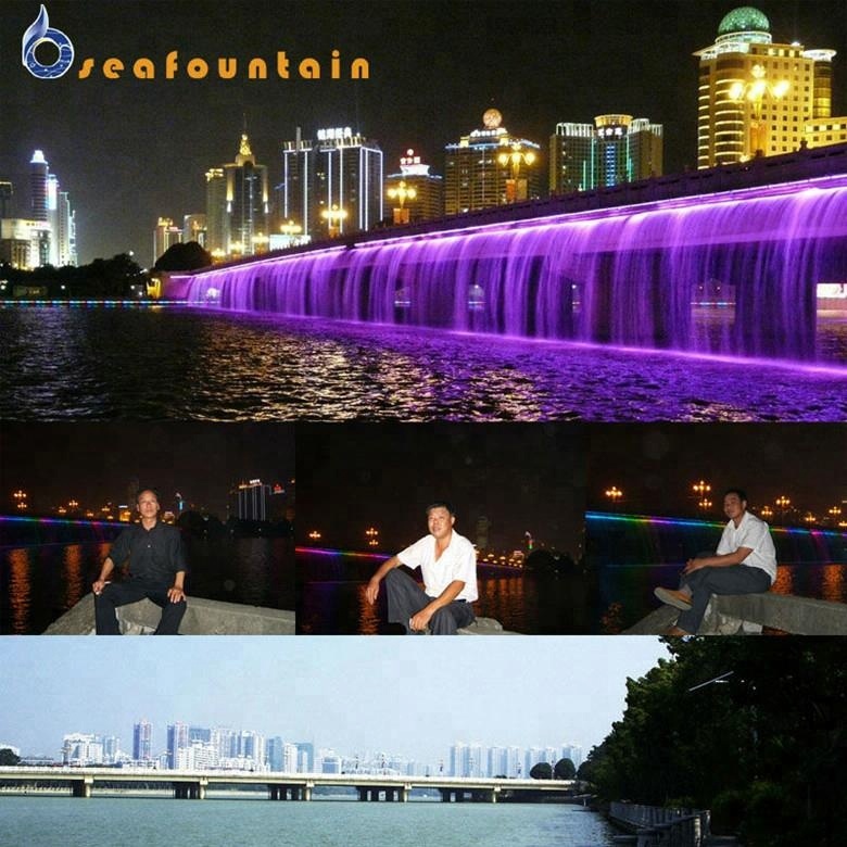 Special LED Lighting Wide Outdoor Water Fall Fountain