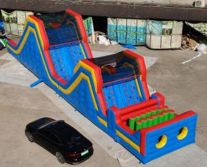 Quality Colorful PVC Inflatable 5k Obstacle Course Bounce House For Kids And Adults wholesale