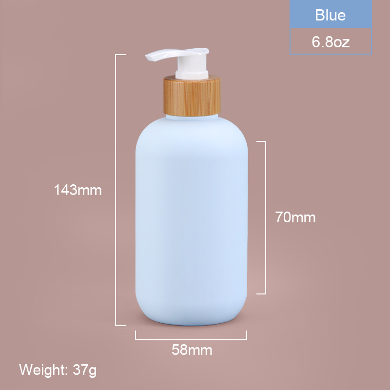 400ml 500ml Soft Touch Cosmetic Squeeze Bottle With Bamboo Lid For Shampoo Body Butter Lotion