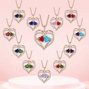 Quality YASVITTI 925 Sterling Silver Eternal Love Heart Pendant Necklace Personalized Rose Gold Plated Crystals CZ Necklace wholesale