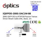 200G QSFPDD to 8x25G SFP28 Breakout DAC(Direct Attach Cable) Cables (Passive) 1M