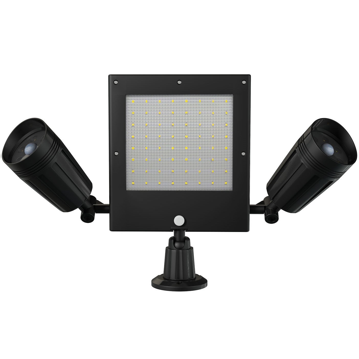 New solar light 360 degrees rotating double head spotlights Garden decoration 64LED wall lights garden lawn wall lights