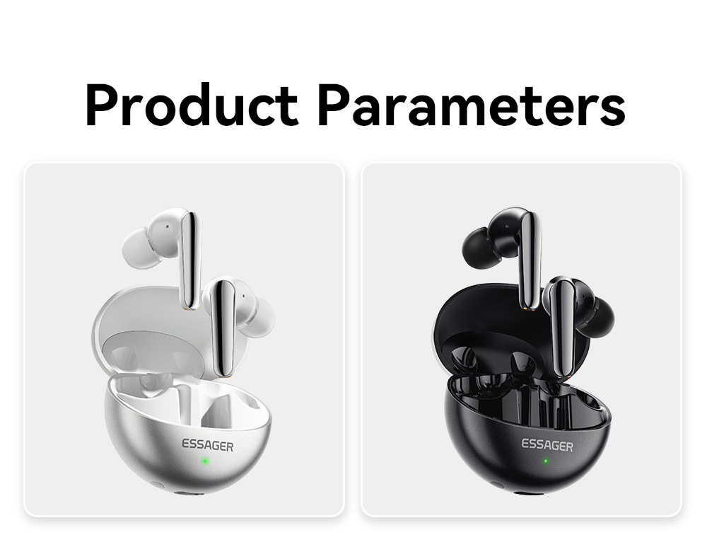 ESSAGER ES-06 Series TWS Wireless Earphones Noise Cancelling Earbuds Waterproof