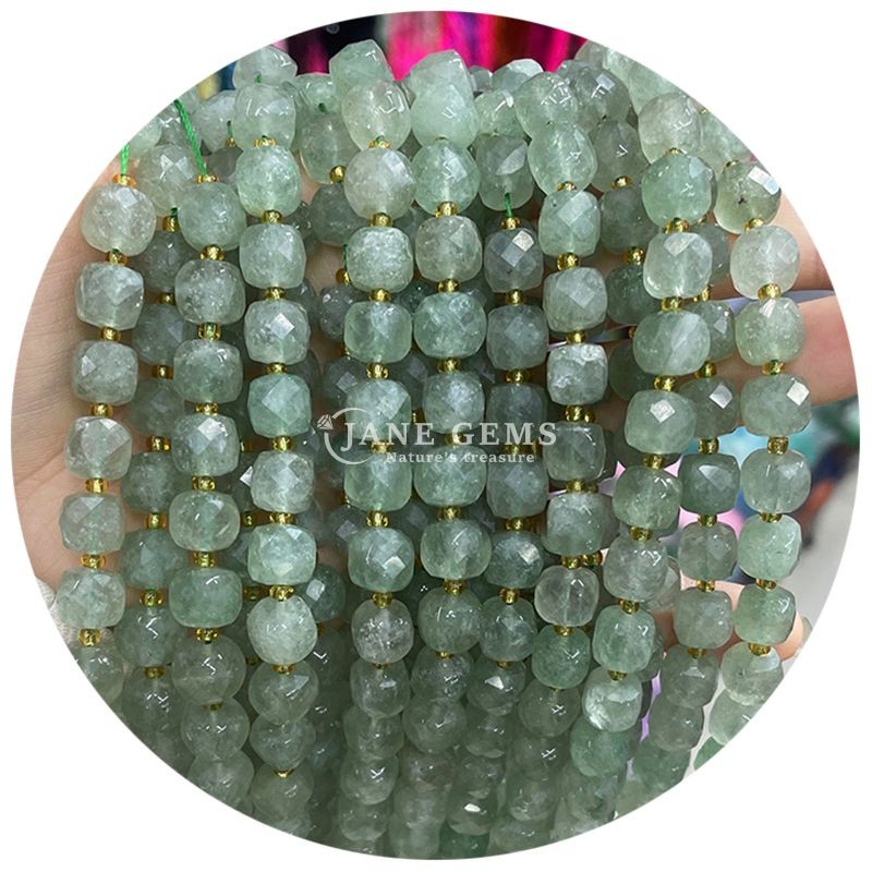 Wholesale Natural Gemstone Loose Beads Flourite Crystal Stone Loose Beads Moonstone Loose Bead Spacers for Diy Jewelry