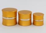 Gold 30ml Frosted Cosmetic Jars , Slim Waist Small Glass Makeup Containers With