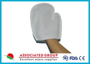 Quality Hygiene 90gsm Spunlace Bath Wash Gloves Fresh Scent With Single Threat Sewing wholesale