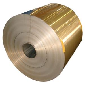Quality Soft Temper Mill Finish Aluminum Foil Coated Blue / Golden With 0.2MM Various Width wholesale