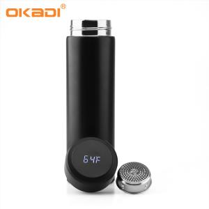 Quality 500ML Fahrenheit Smart SS304 Stainless Steel Double Insulated Vacuum Thermo Water Bottle With LED Temperature Display wholesale