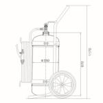 Museum / School 70 kg Trolley Fire Extinguisher Portable Dry Chemical Fire