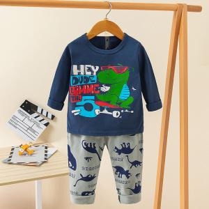 Quality Autumn leisure Long Sleeve Cotton Pyjamas Children Cotton On Matching Pjs wholesale