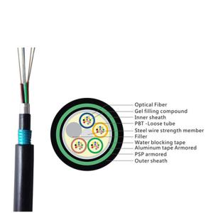 Quality Direct Burial GYTA53 Multimode Underground Fiber Optic Cable 250um wholesale