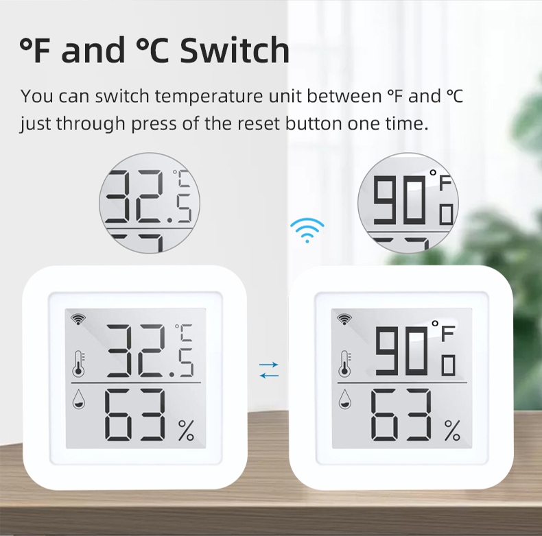 5G Tuya Zigbee Temperature And Humidity Sensor Smart Alarm Sensor