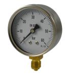 75mm Bayonet Bezel Ring Pressure Gauge 40Bar 100 Bar Brass Connection IP43