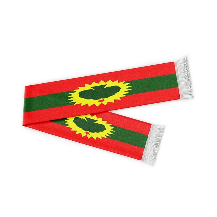 100% Polyester Oromo Scarf Custom Size Digital Printing