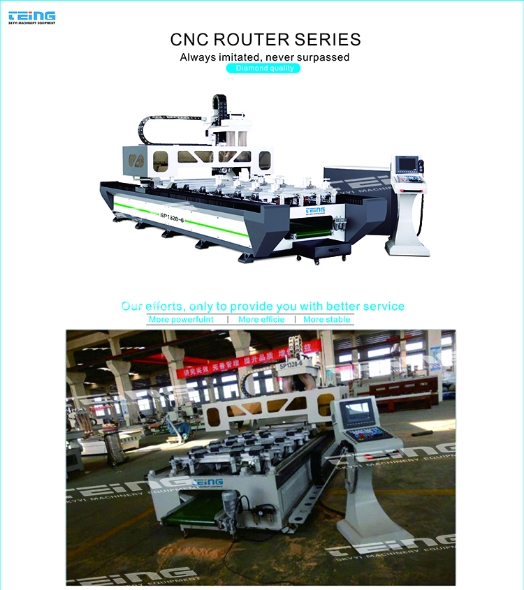 PTP Woodworking Center CNC Router Drilling Machine with 2860mm Y Axis Travel SXA1328