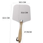 12*14 Inch Oven Square Pizza Peel Wooden Handle Aluminum Pizza Shovel With 14