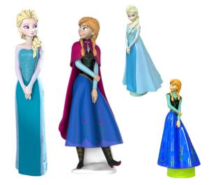 Quality Blue Snow Color Disney Frozen Figurines Cartoon Shampoo Bottle ANNA ELSA Princess Container wholesale