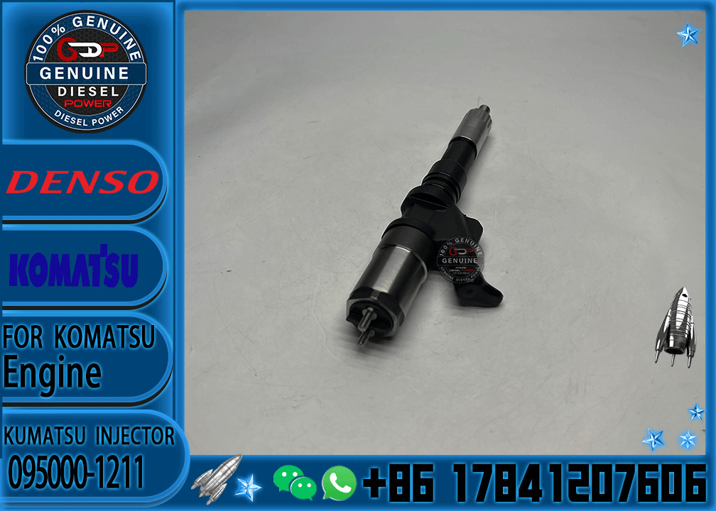Fuel Nozzle Injector 095000-1211 6156-11-3300 for Komatsu excavator S6D125 Engine