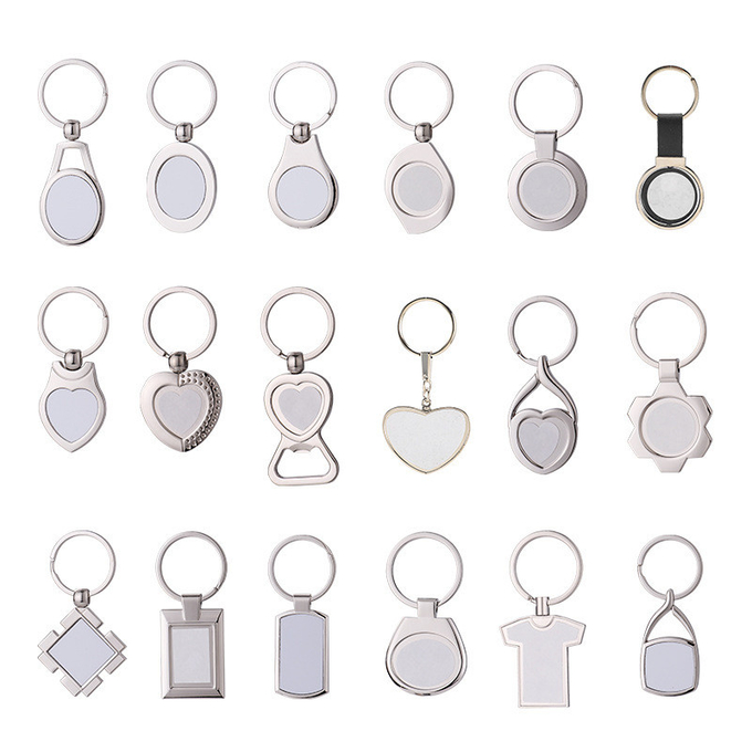 Blank Sublimation Keychain With Metal Insert Custom Keyring For Sublimation Printing